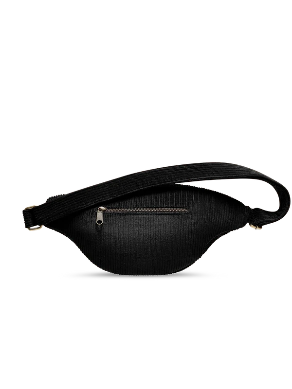 Sac banane Sasha - Velours noir