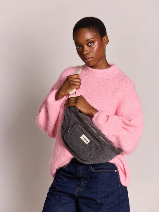 Sac banane XL Sofia - Denim gris foncé