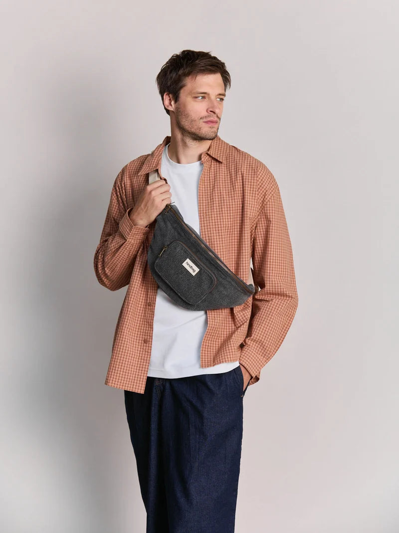 Sac banane XL Sofia - Denim gris foncé