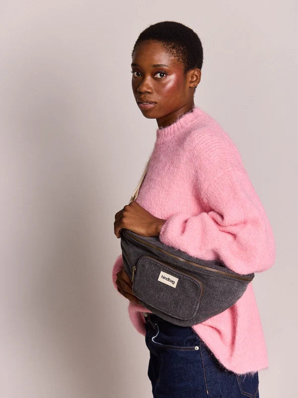 Sac banane XL Sofia - Denim gris foncé