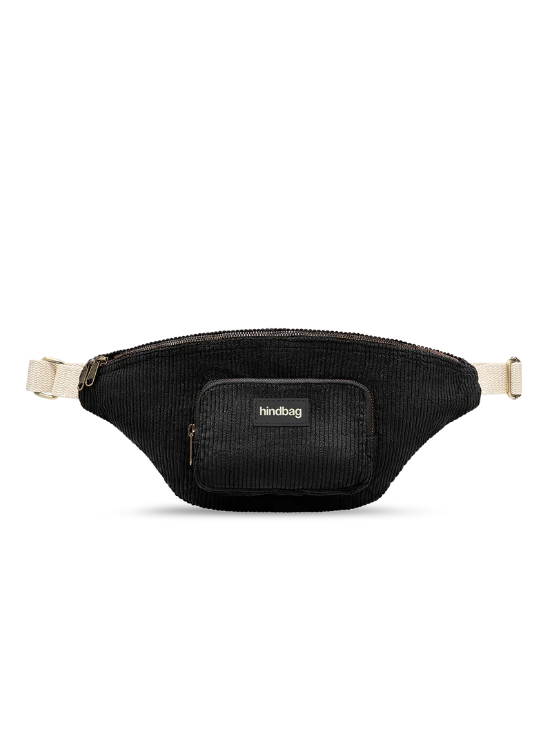 Sac banane XL Sofia - Velours noir