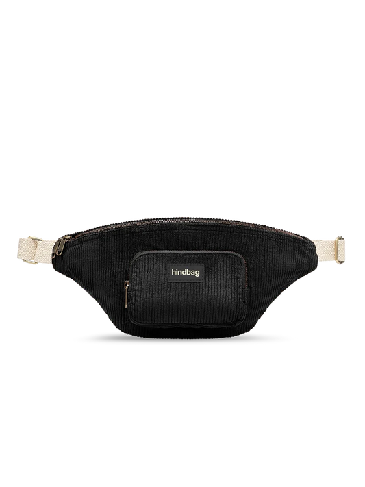 Sac banane XL Sofia - Velours noir