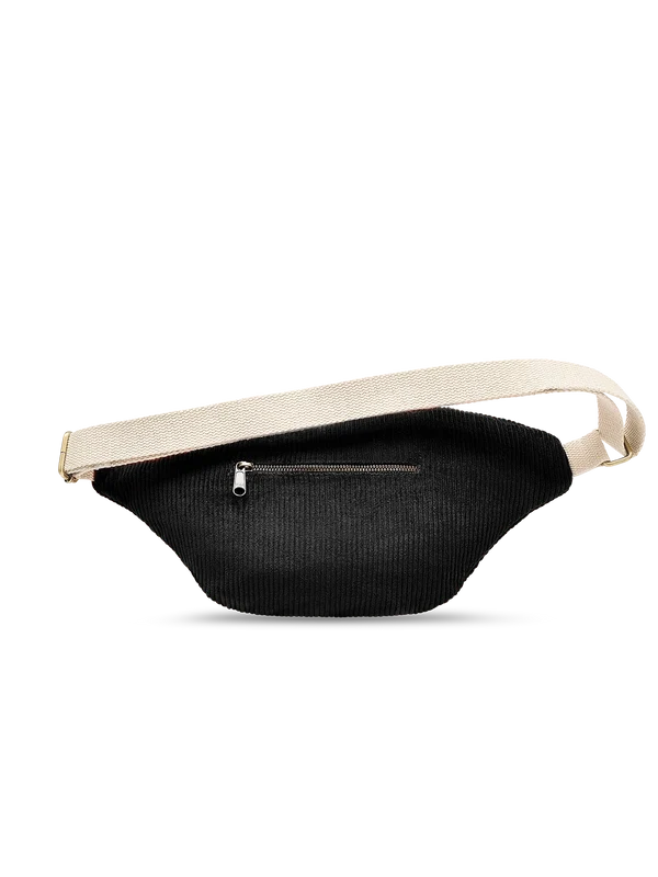 Sac banane XL Sofia - Velours noir