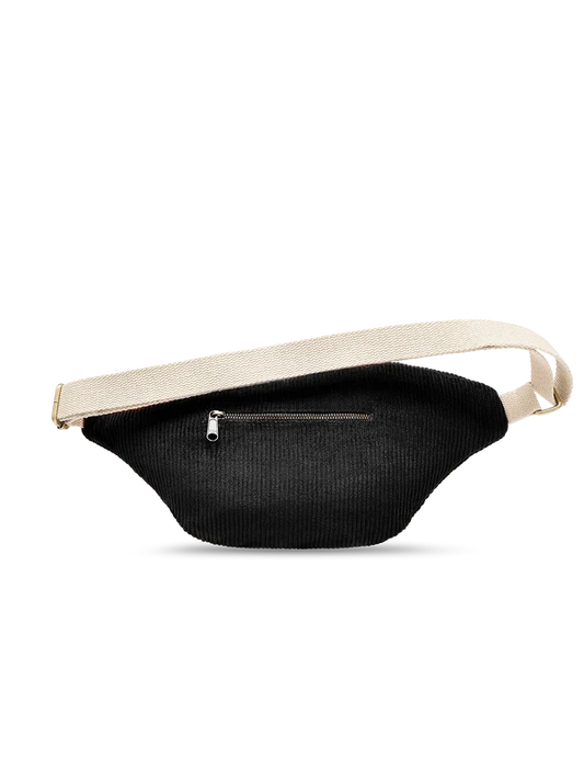Sac banane XL Sofia - Velours noir