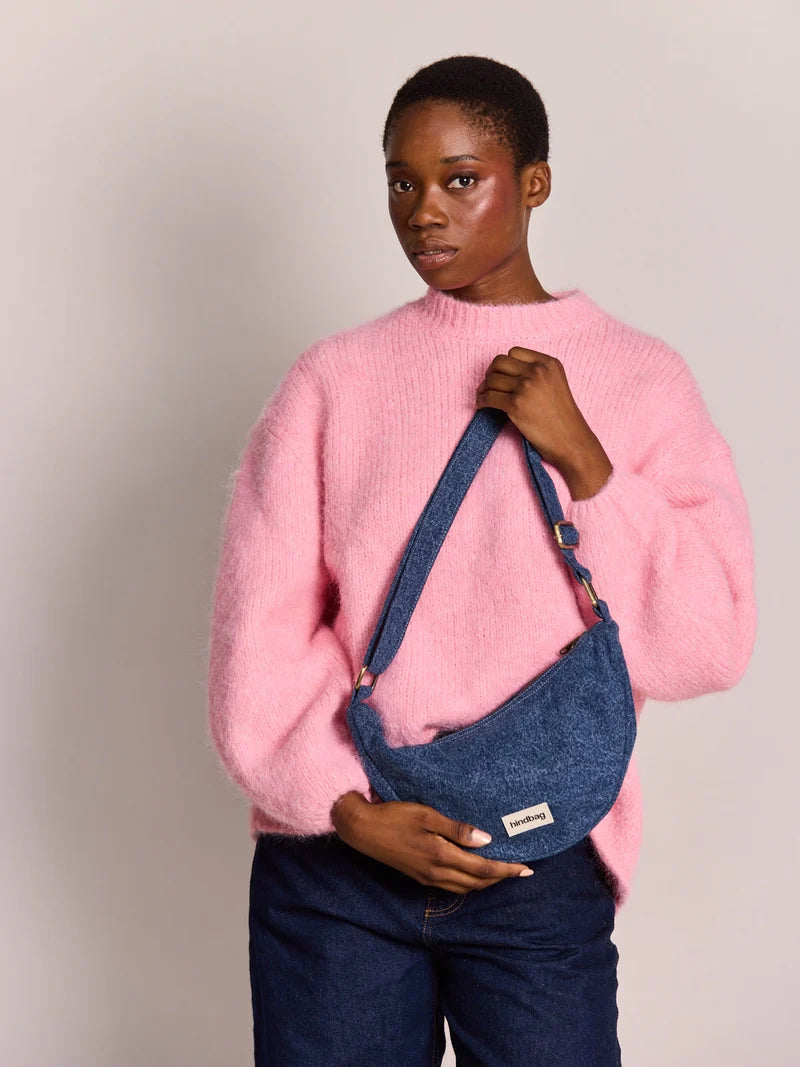 Sac banane Andrea - Denim bleu foncé