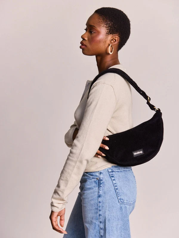 Sac banane Andrea - Velours noir