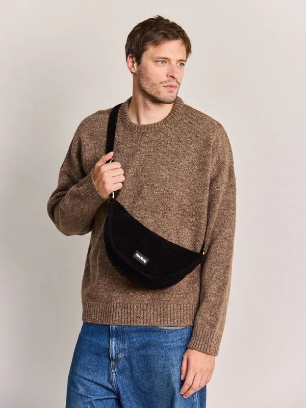 Sac banane Andrea - Velours noir