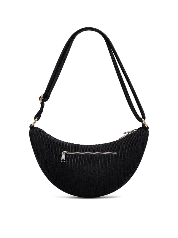 Sac banane Andrea - Velours noir