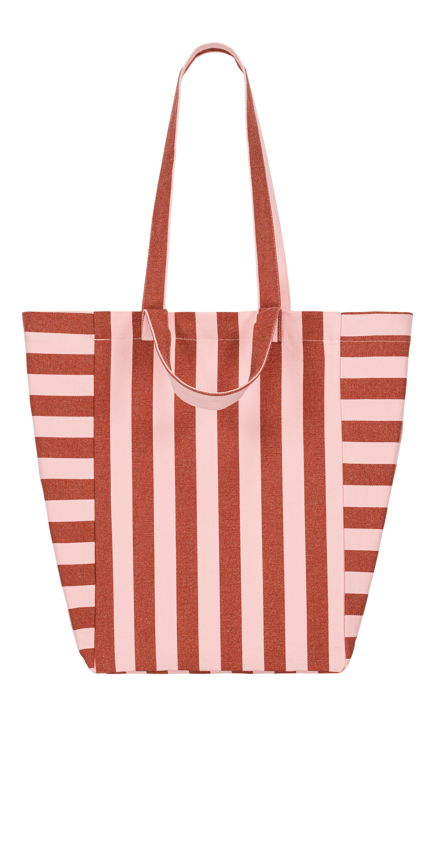 Sac cabas Elisabeth - Rayure brick/chamallow