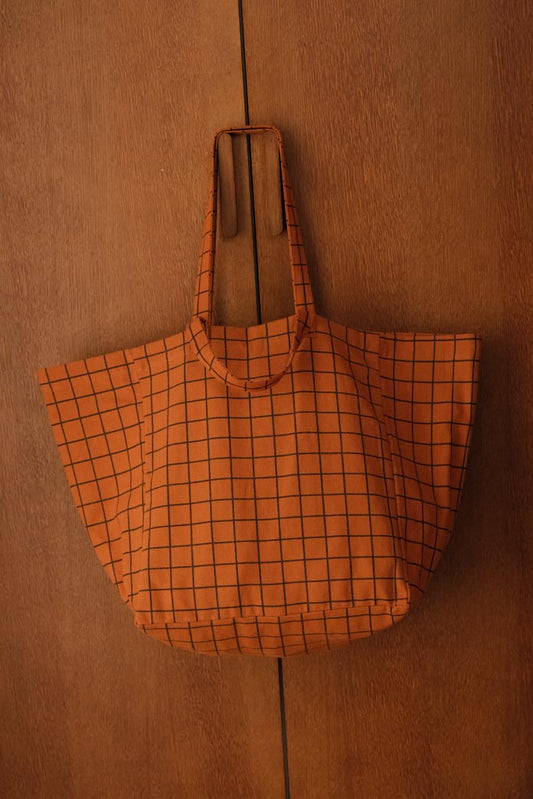 Sac cabas Elisabeth - School check ginger