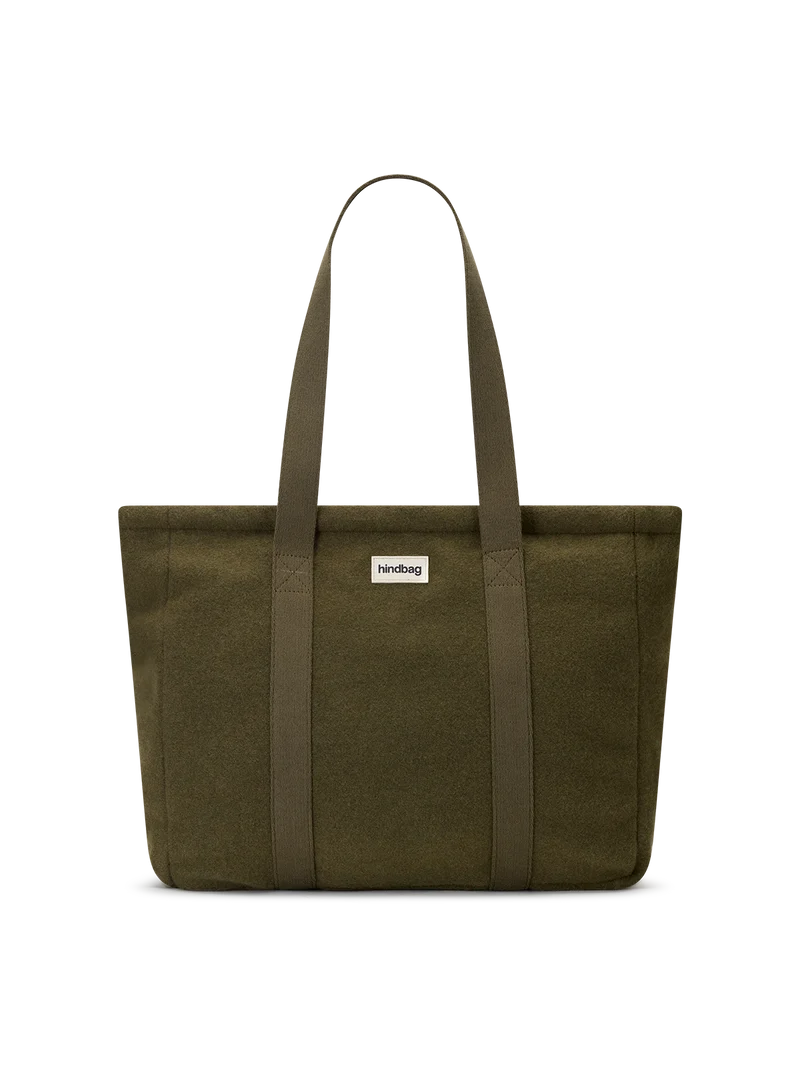 Sac cabas César - Effet lainé khaki