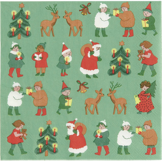 Serviettes en papier personnages de Noël