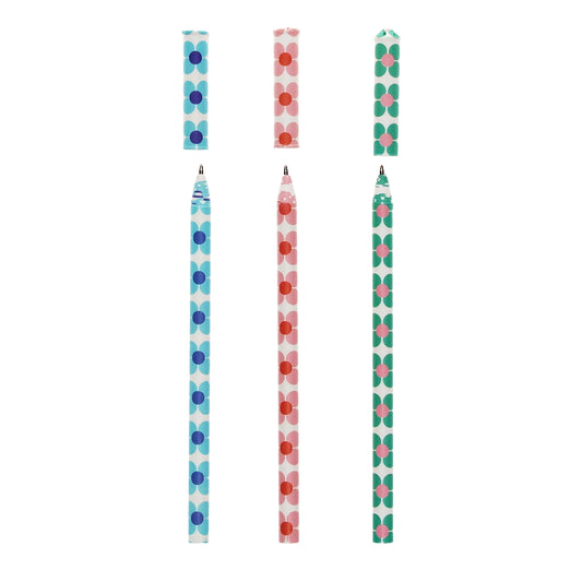 Lot de 3 stylos à bille en papier - Daisy