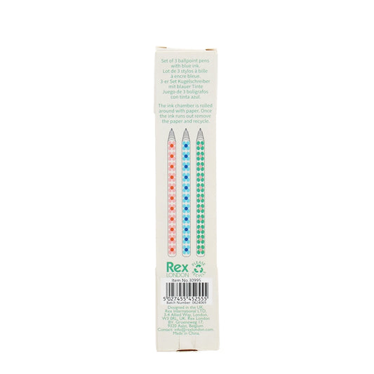 Lot de 3 stylos à bille en papier - Daisy