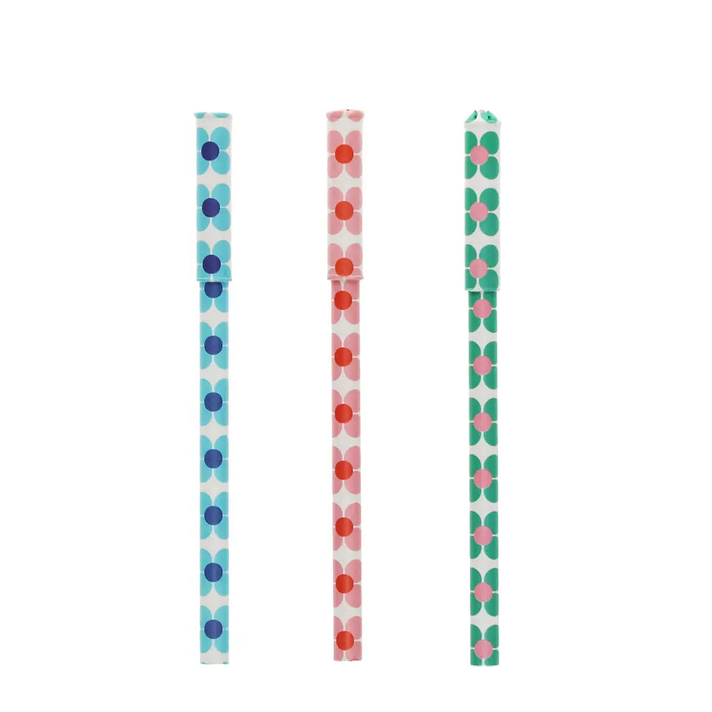 Lot de 3 stylos à bille en papier - Daisy