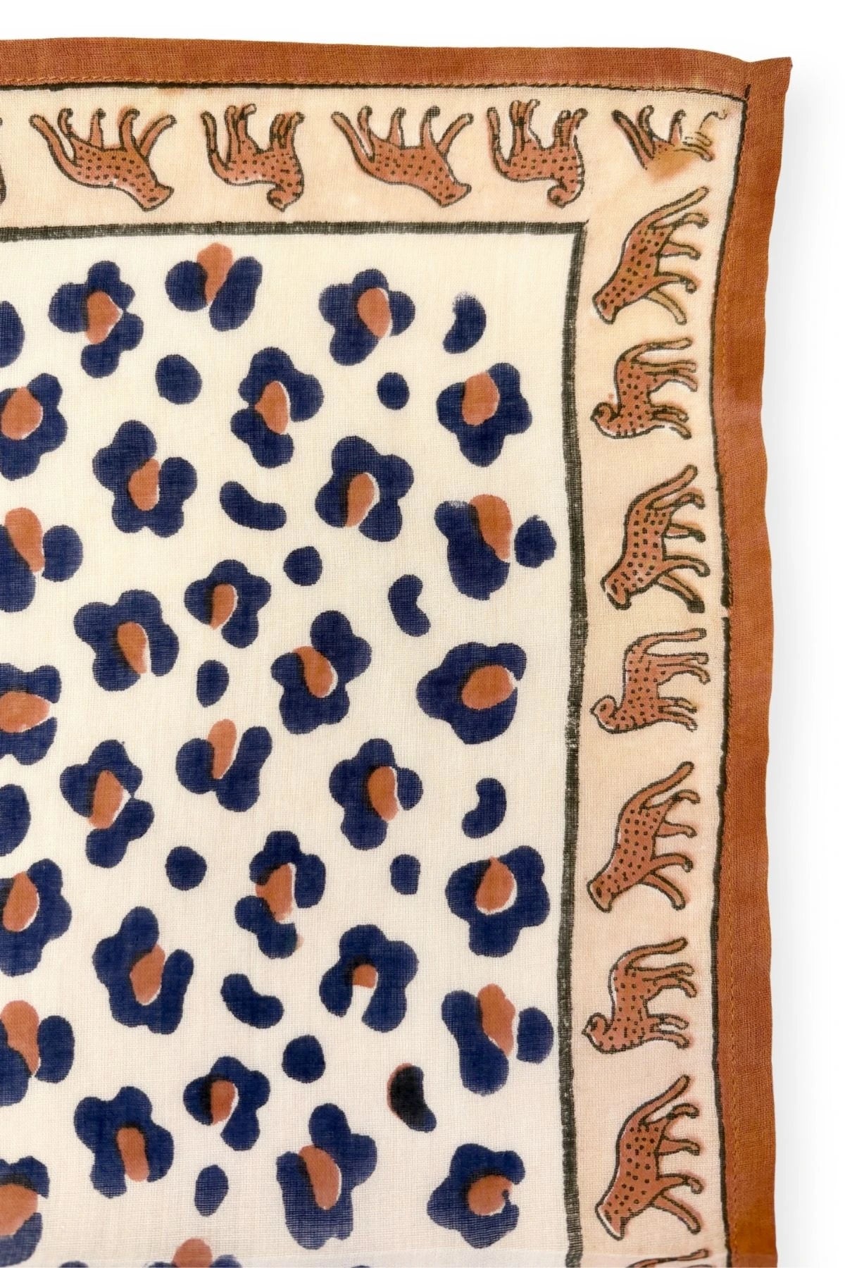 Small foulard Dupitta - Léopard rust