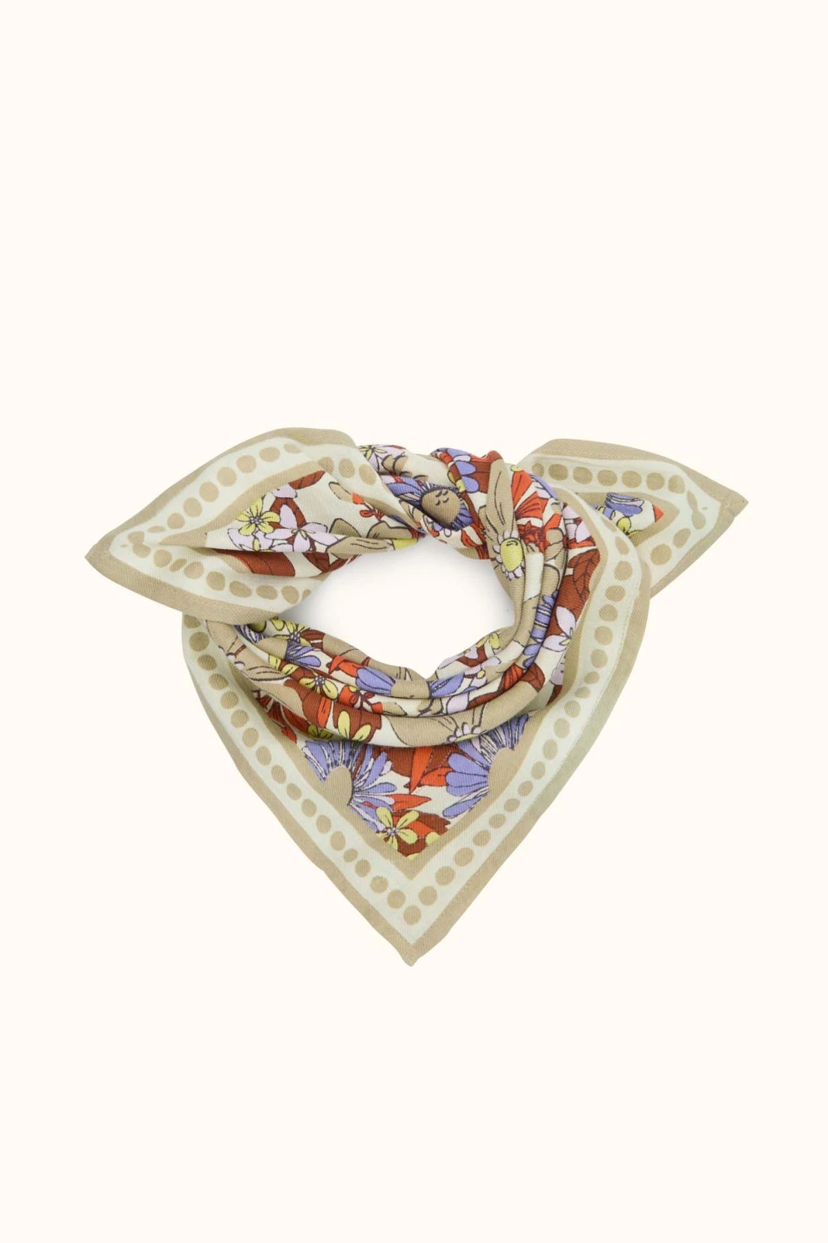 Small foulard Manika - Bouquet macadamia
