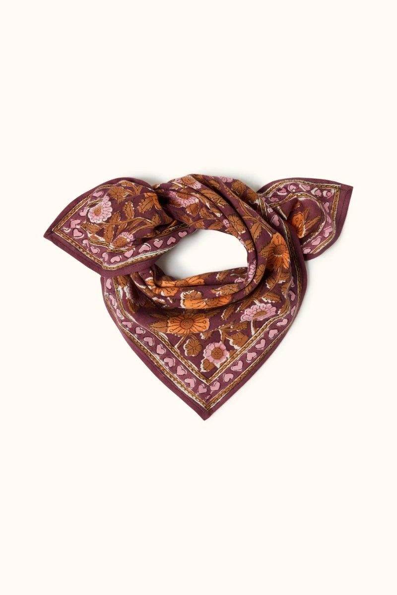 Small foulard Manika - Coeur truffe