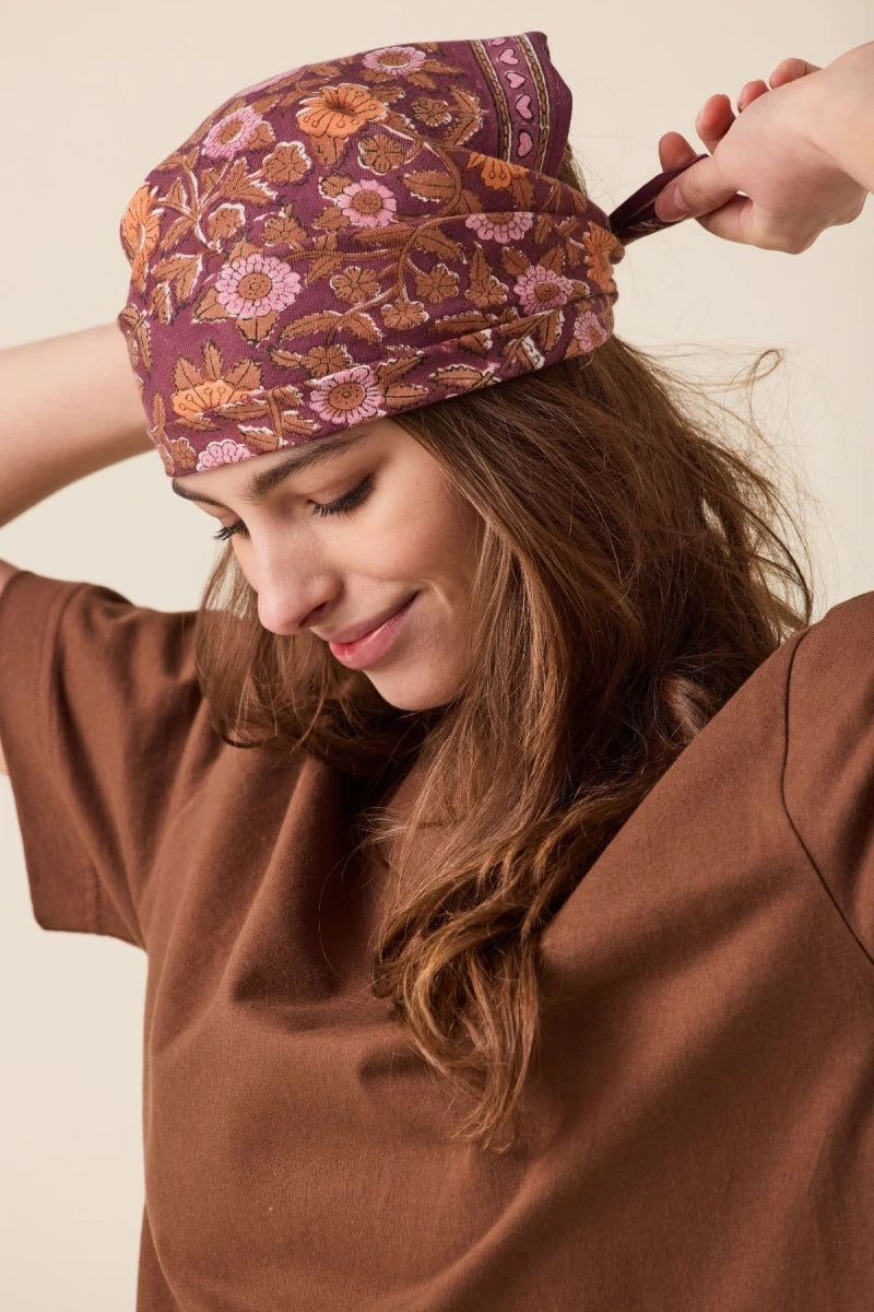 Small foulard Manika - Coeur truffe
