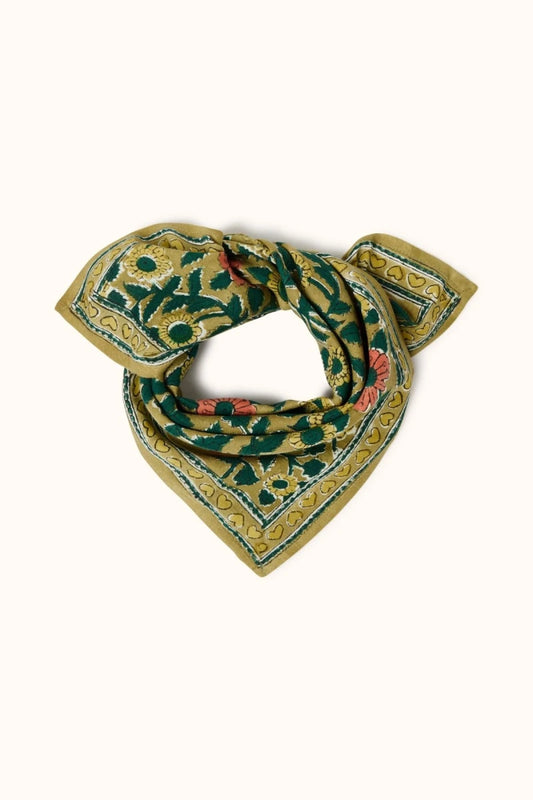 Small foulard Manika - Coeur khaki