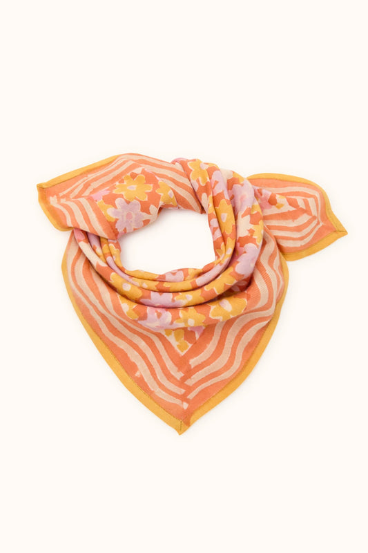 Small foulard Manika - Pâquerette orange