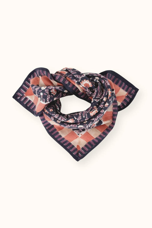 Small foulard Manika Cactus - Navy