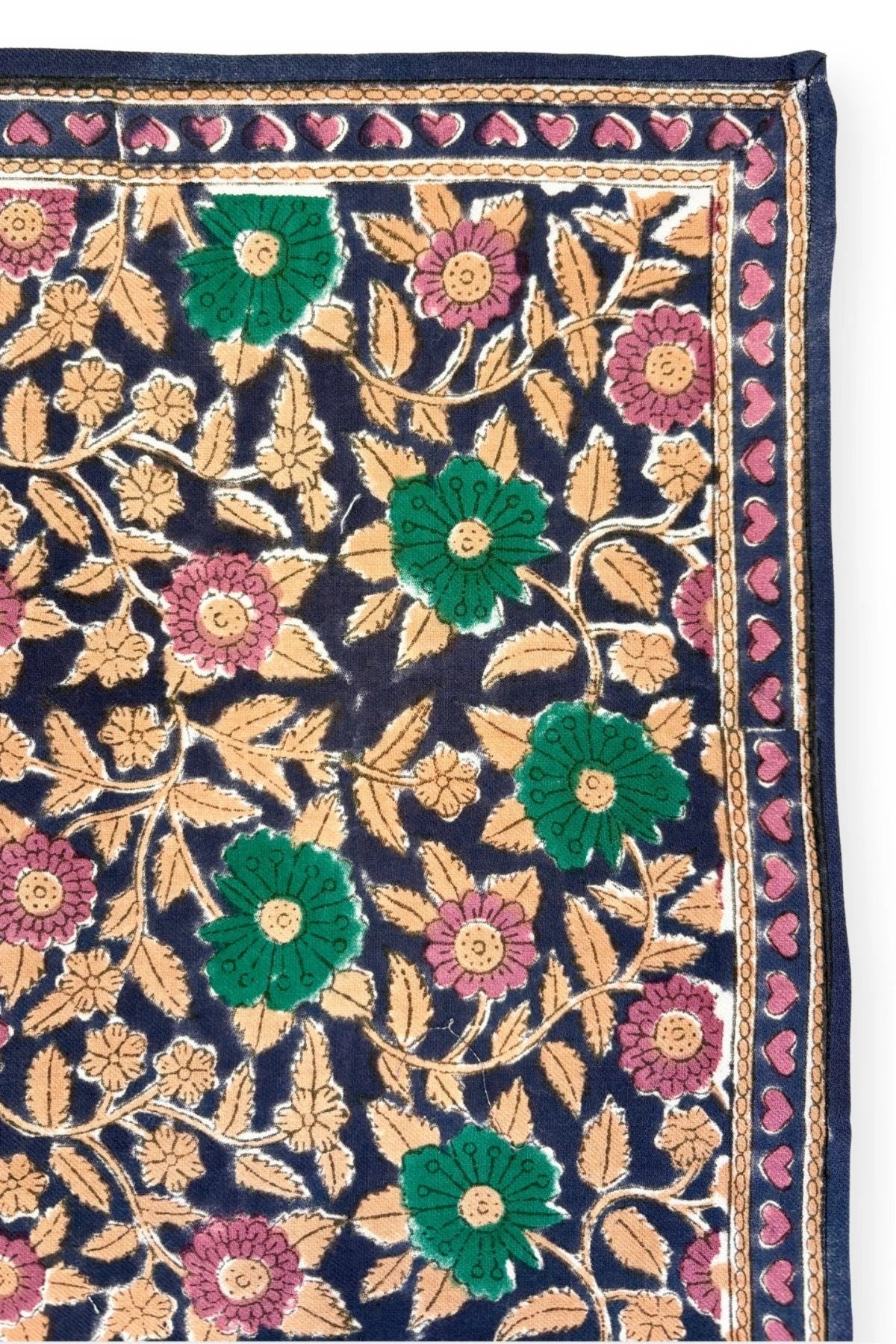 Small foulard Coeur - Navy forest