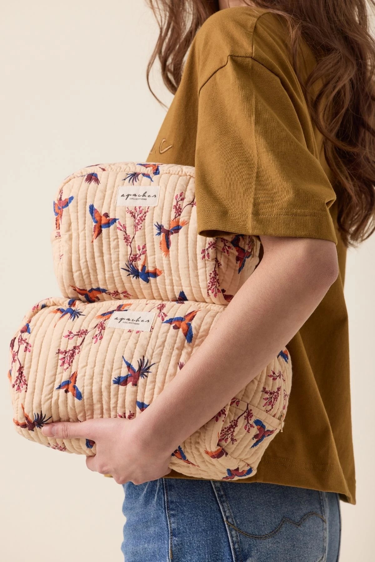 Petite trousse Gaya - Cerisier macadamia dahlia