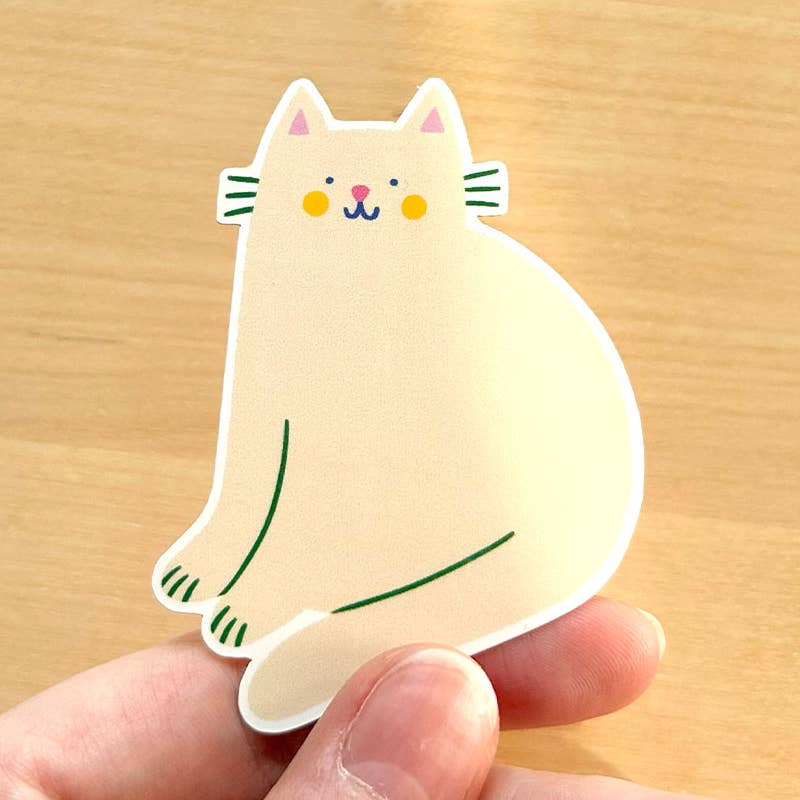 Sticker - White cat