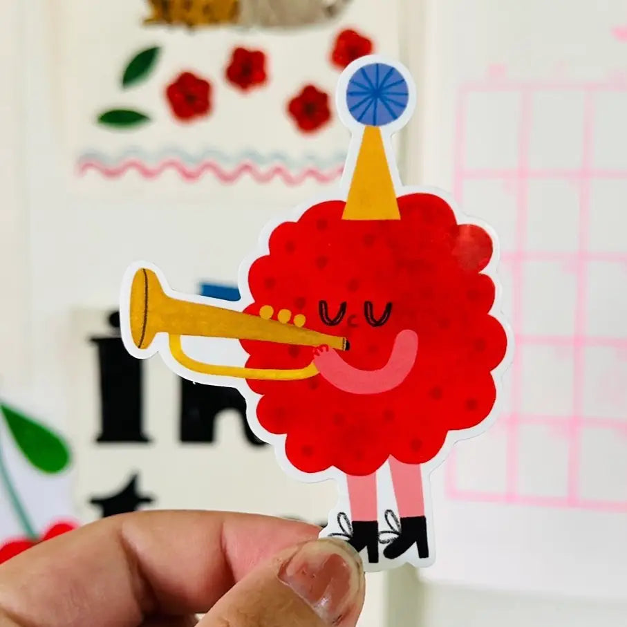 Sticker Party raspberry