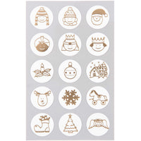 4 feuilles de stickers or de Noël — Rico design , Lyon