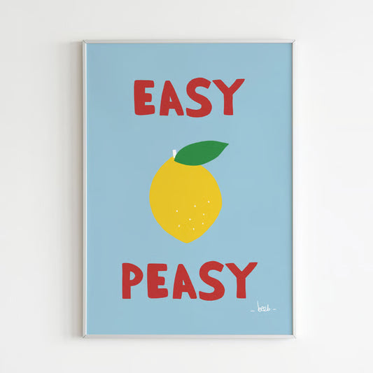 Affiche A5 - Easy peasy