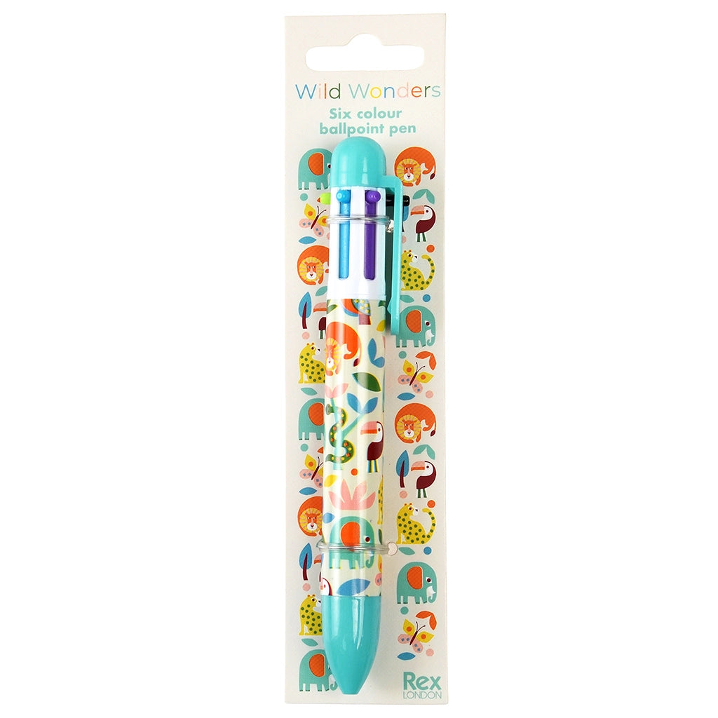 Stylo 6 couleurs - Merveilles sauvages