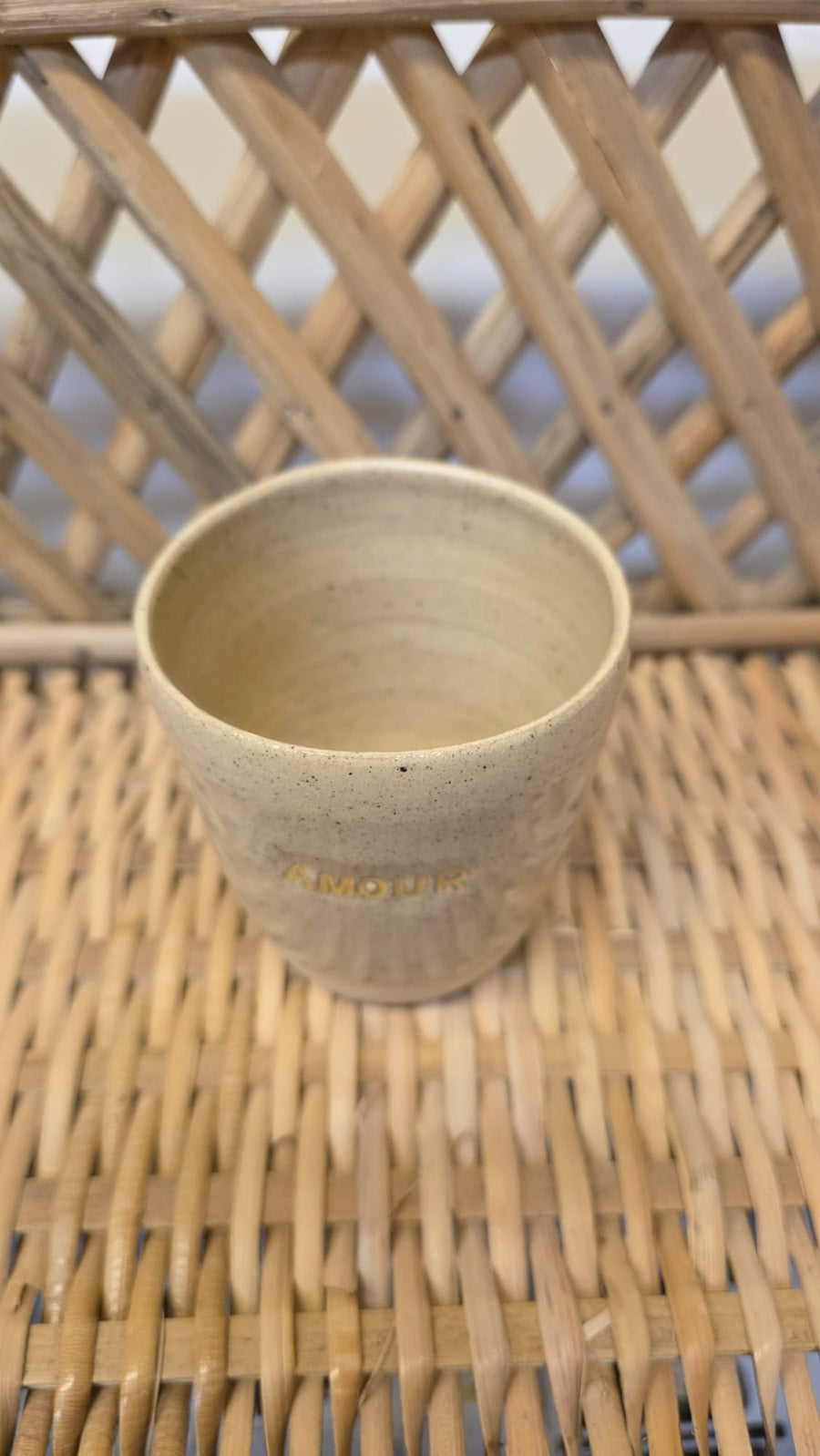 Tasse émaillée et dorure - amour