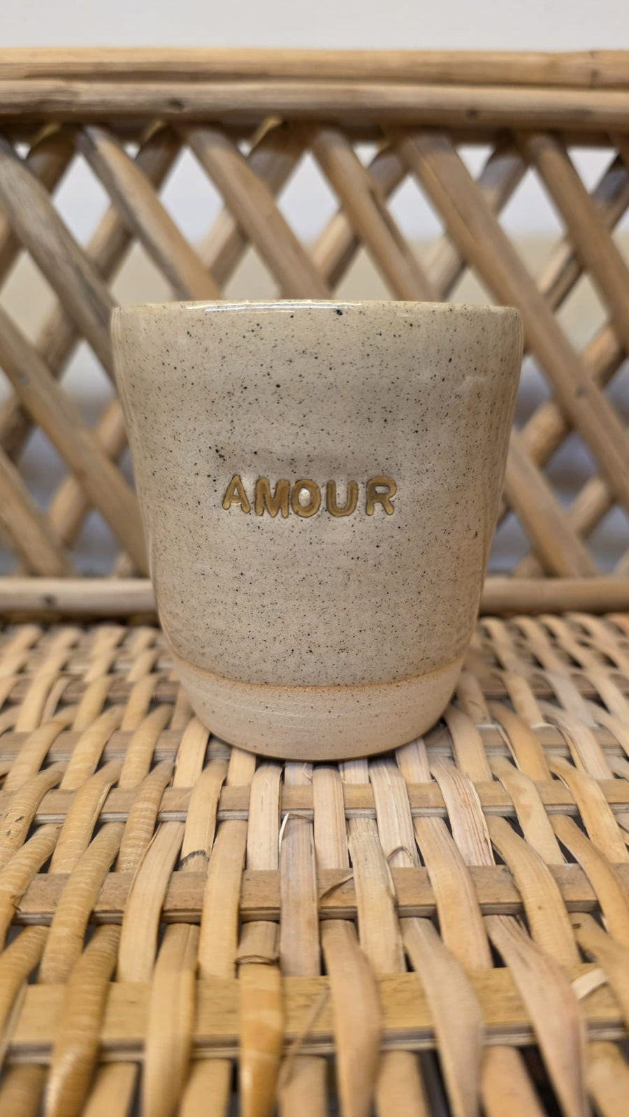 Tasse émaillée et dorure - amour