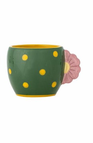Tasse Haisy - pois jaune/vert