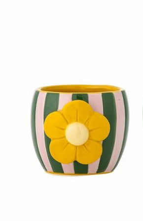Tasse Haisy - rayures rose/vert