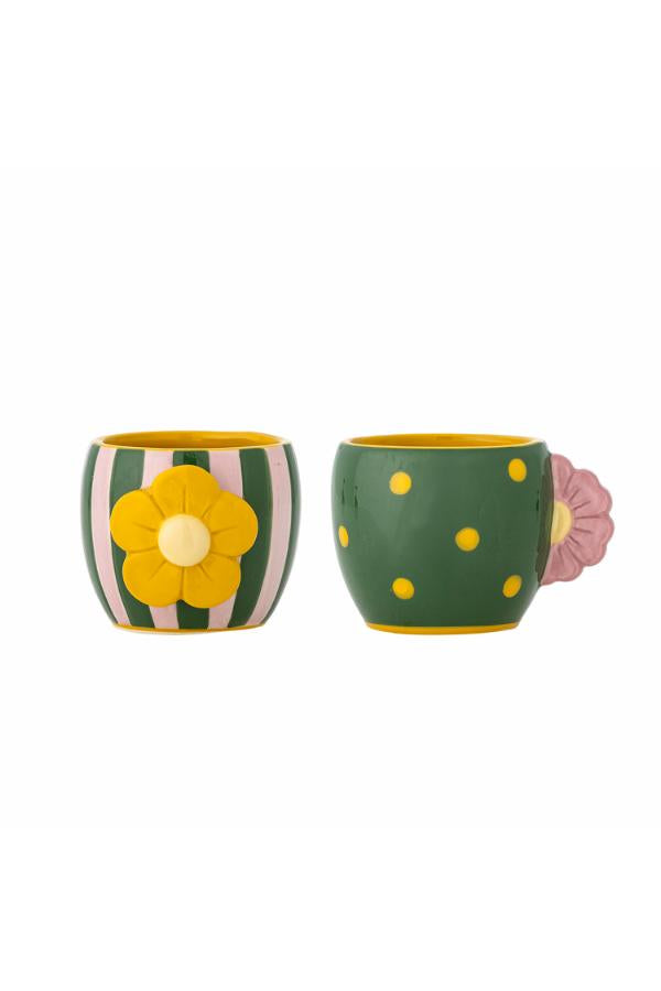 Tasse Haisy - rayures rose/vert
