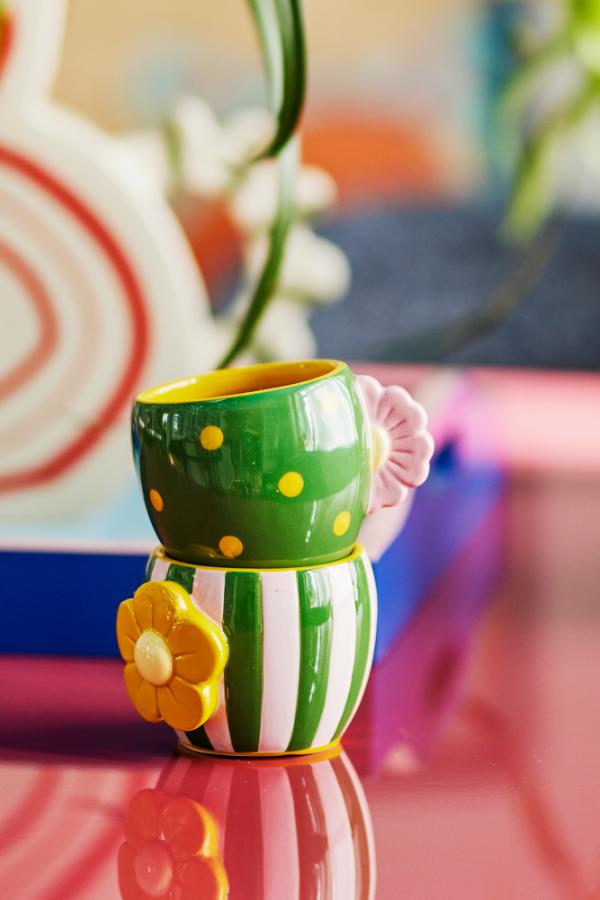Tasse Haisy - pois jaune/vert