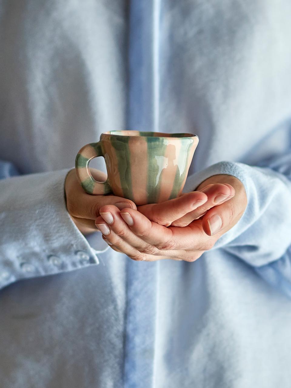 Tasse Nini - rayée bleu/rose (multicolore)