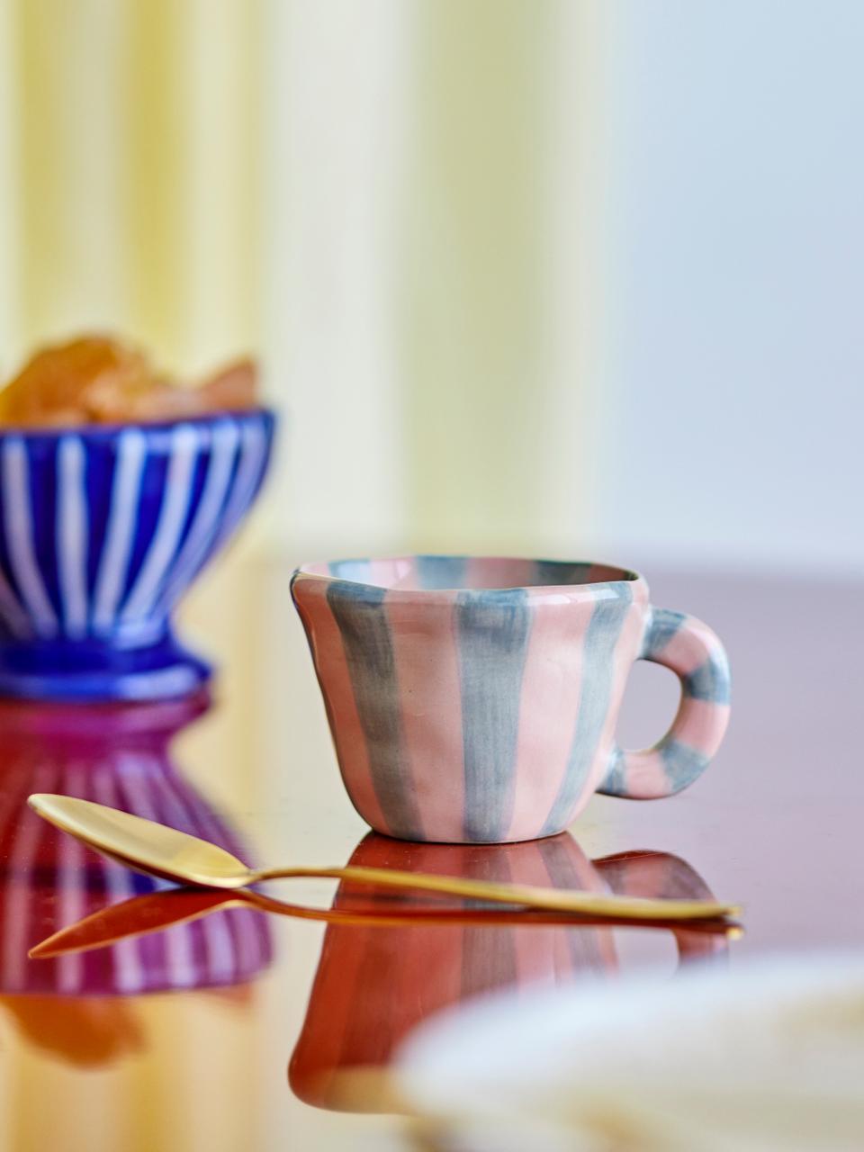 Tasse Nini - rayée bleu/rose (multicolore)