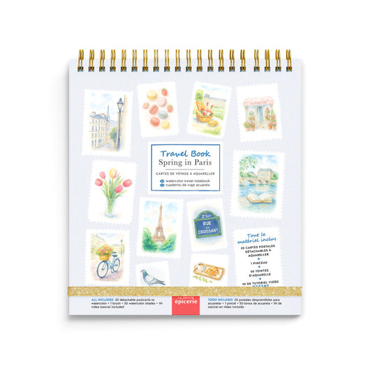 Carnet aquarelle travel book - Spring in Paris