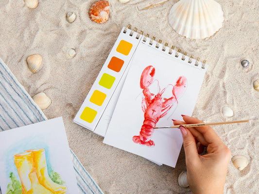 Carnet aquarelle travel book - Air marin
