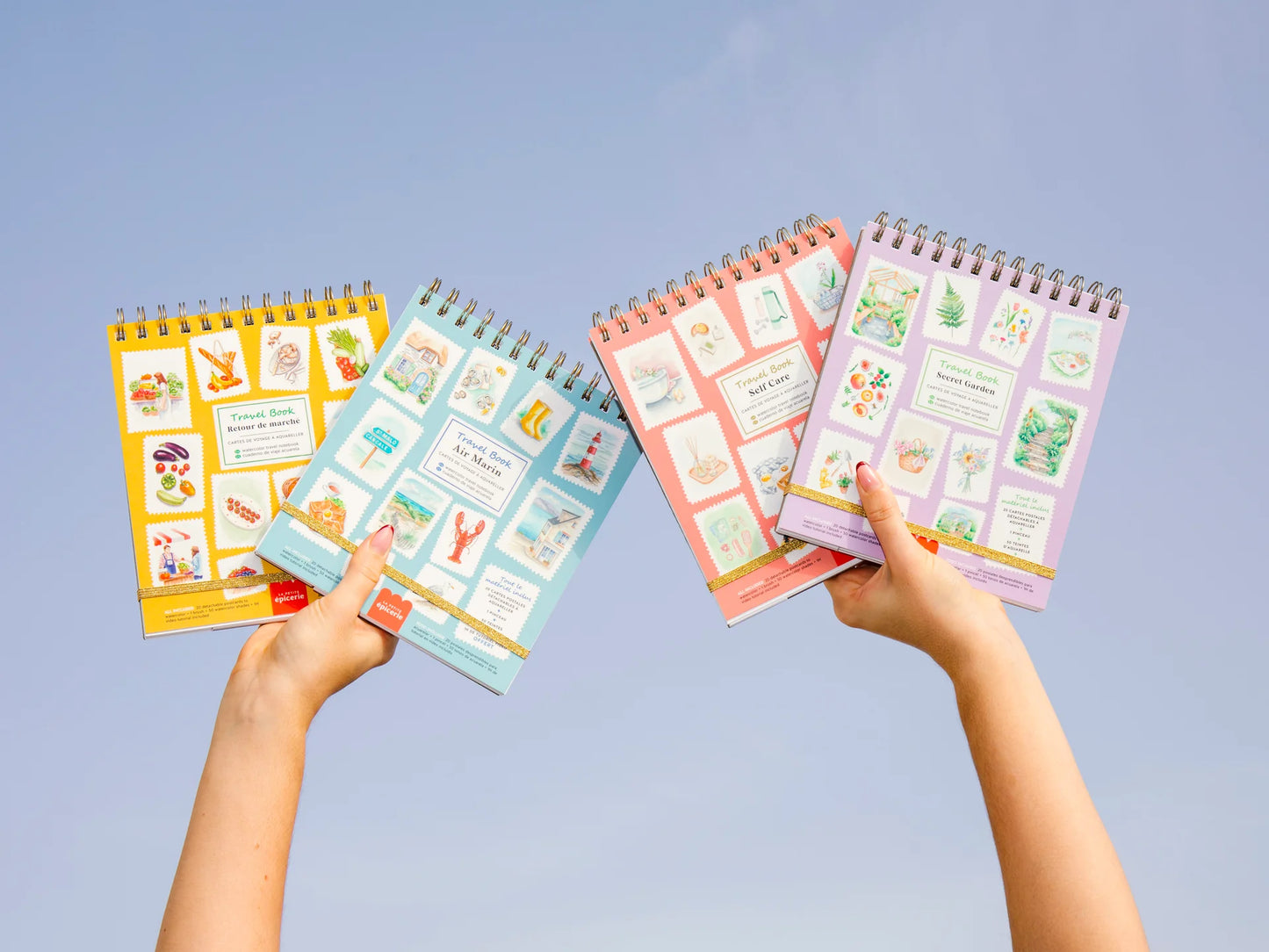 Carnet aquarelle travel book - Retour de marché