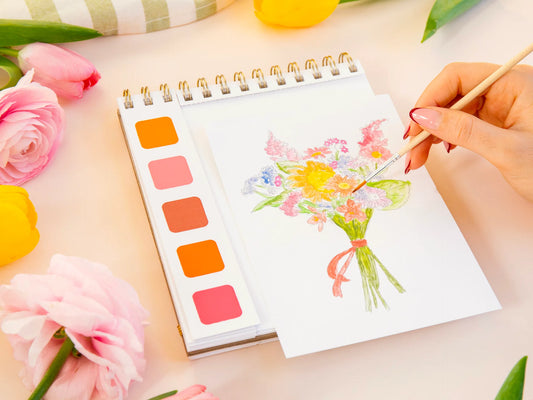 Carnet aquarelle travel book - Secret garden