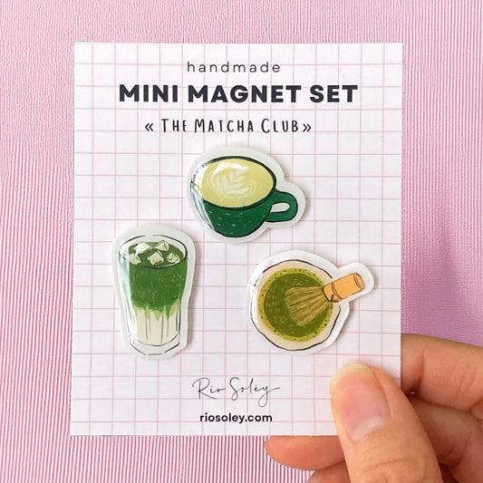 Lot de 3 aimants - The matcha club — Rio Soléy , Lyon