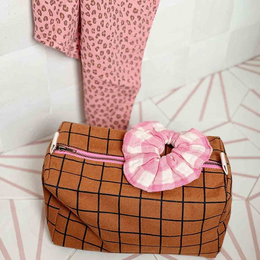 Trousse de toilette Vic - Check ginger