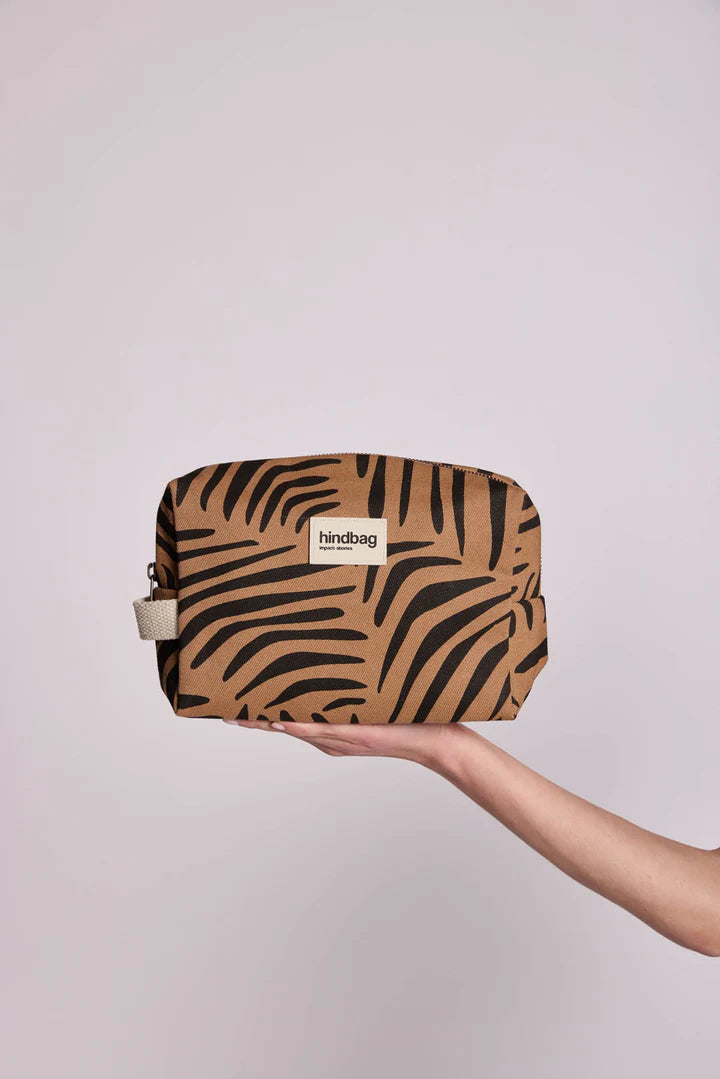Trousse de toilette Leon - Zèbre cannelle