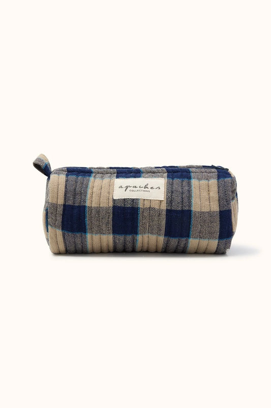 Trousse Opal - Khadi carreaux navy
