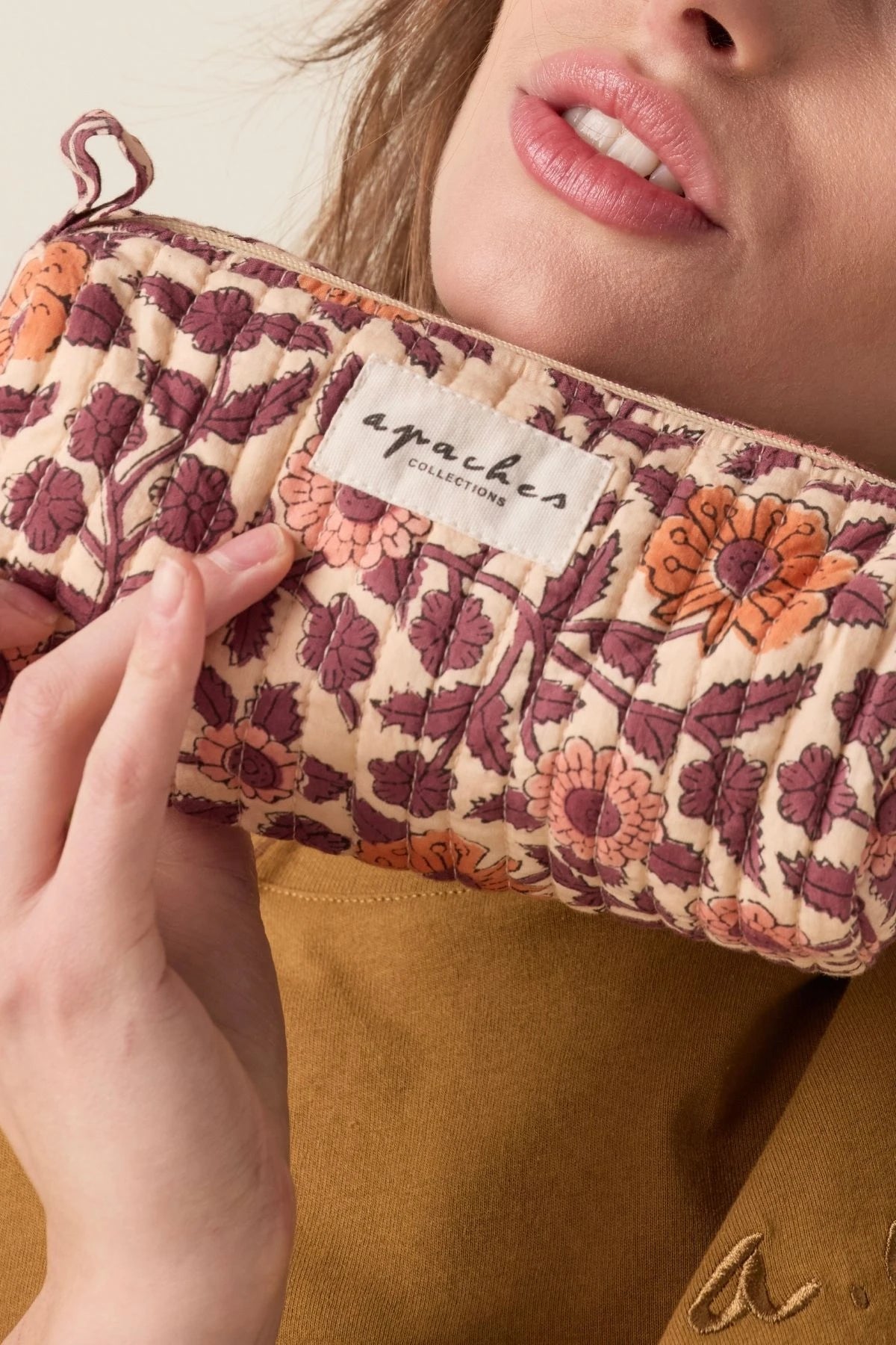 Trousse Opal - Coeur flamingo